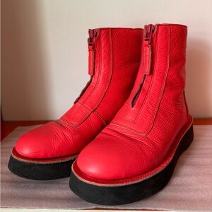 Camper Zip Up Ankle Boots in neon pink size US 6/EU 36 *RARE COLOR*